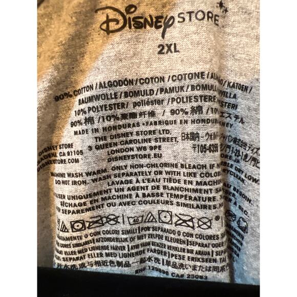 Disney Store Minnie Mouse Gray Ruffle Hem T-Shirt Women’s Plus Sz3XL Graphic Tee - Picture 3 of 6